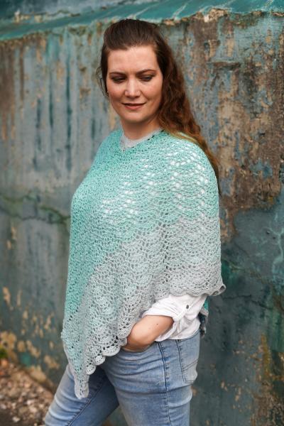 Häkelanleitung Poncho "Lust auf Meer", Gr. 34-46